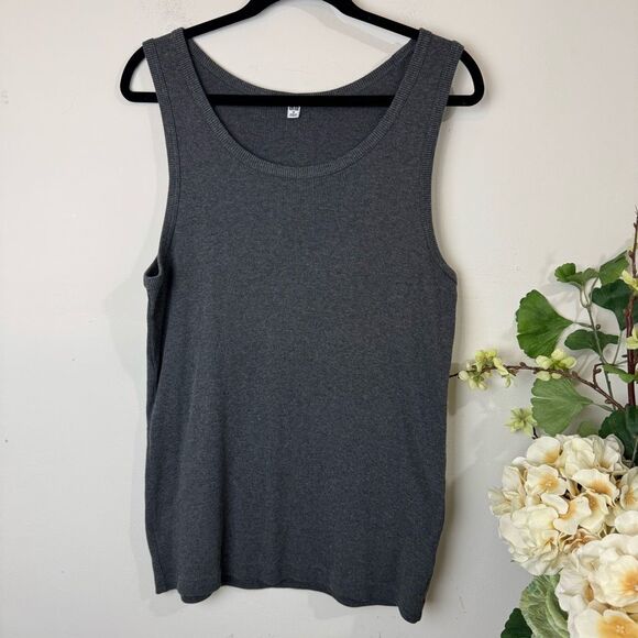 UNIQLO | Men’s Ribbed Tank | Medium | Charcoal - Picture 1 of 6